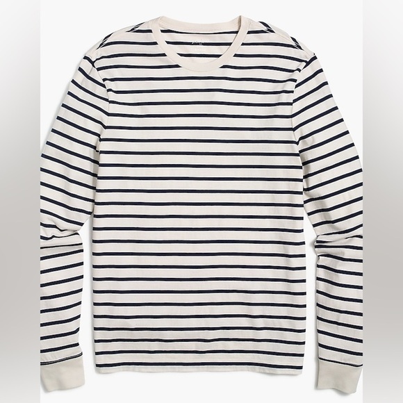NWT Men’s J.Crew Striped Long Sleeve Top sz M - Picture 1 of 7